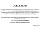 OGŁOSZENIE - termin płatności...