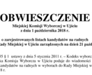 Obwieszczenie o zarejestrowanych...